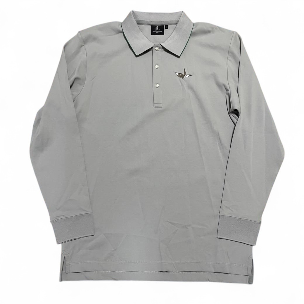 1PIU1UGUALE3 GOLF GRT204 長袖ポロシャツ グレー ジローラモ
