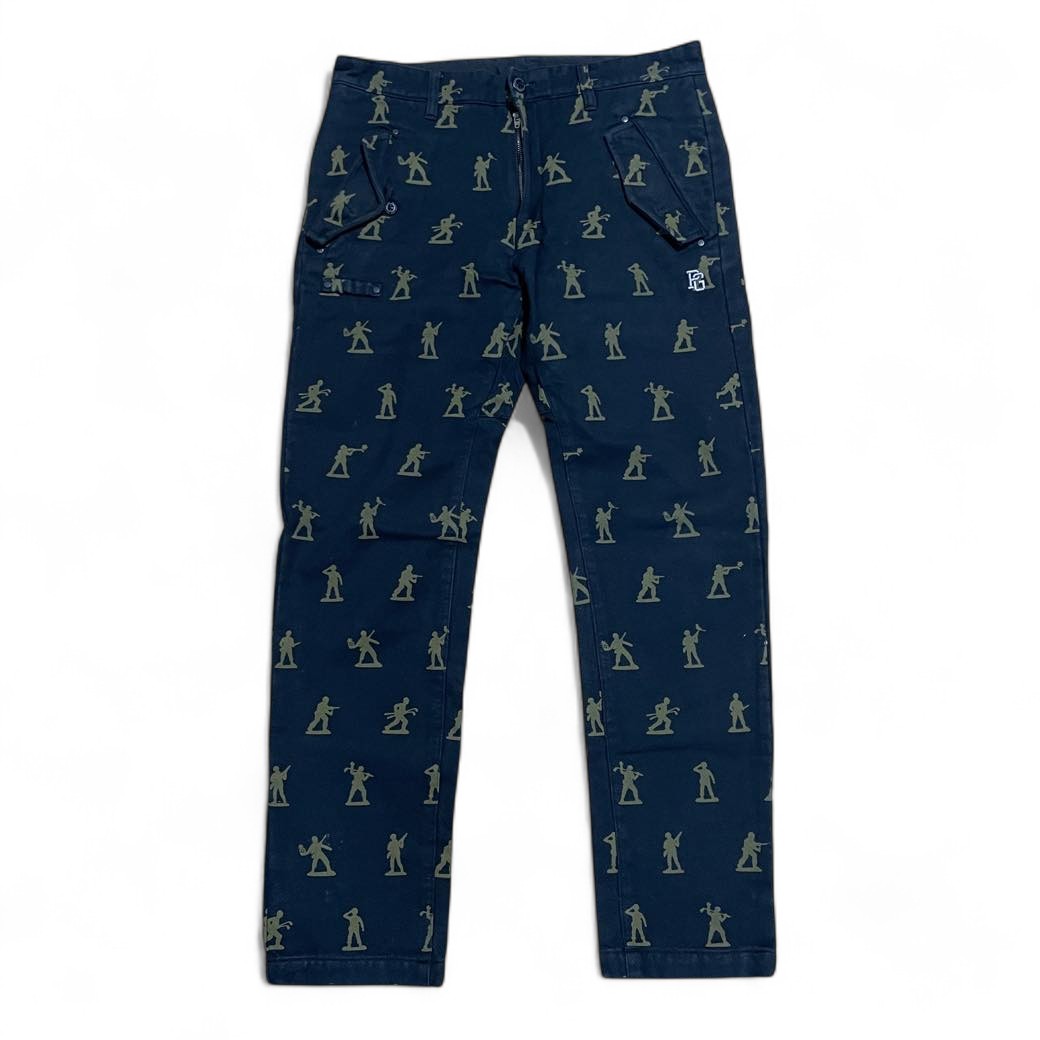 秋冬用 兵隊デザイン 厚手 パンツ